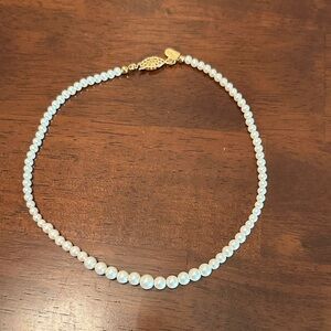 Elegant Gold and White Pearl Necklace